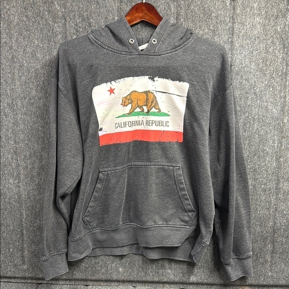lanza Sweaters - Lanza Gray California Republic Hoodie